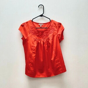 Vintage - Embroidered Short Sleeve Blouse